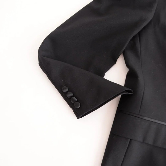 Stafford Black 100% Wool Tuxedo Set  Size 42L- 38 Waist - Picture 12 of 16